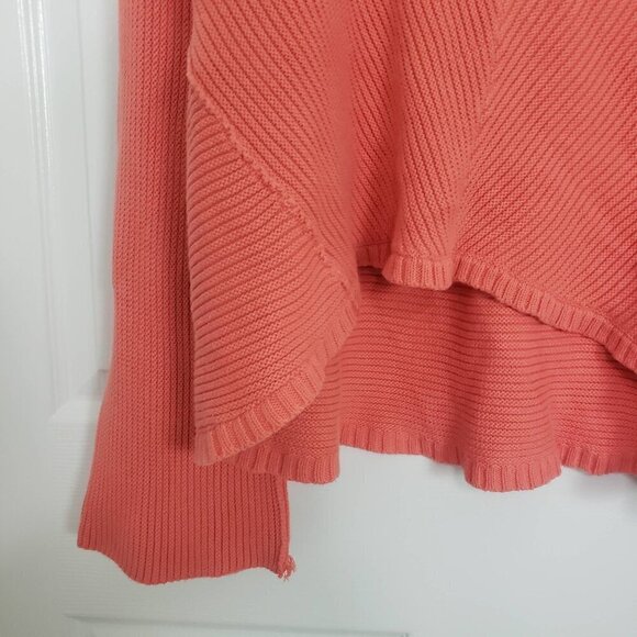 Free People La Brea Sweater Ribbed Oversized Chunky Knit Coral Womens Size Mediu - Picture 4 of 12